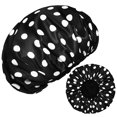 thumbnail image 1 of GAXIRE 2 gorros de ducha para peluquería, para cabello largo, con forro de microfibra con estampado de lunares y absorción de agua., 1 of 5