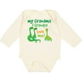 thumbnail image 3 of Inktastic Grandma Grandpa Love Me Dinosaurs Boys Long Sleeve Baby Bodysuit, 3 of 5