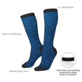 thumbnail image 4 of Fotbe Deep Blue Glitter Calcetas Divertidas Estampadas para Hombre y Mujer, Calcetas de Algodón hasta la Rodilla para Caminar, Correr, Enfermería y Embarazo, 4 of 6