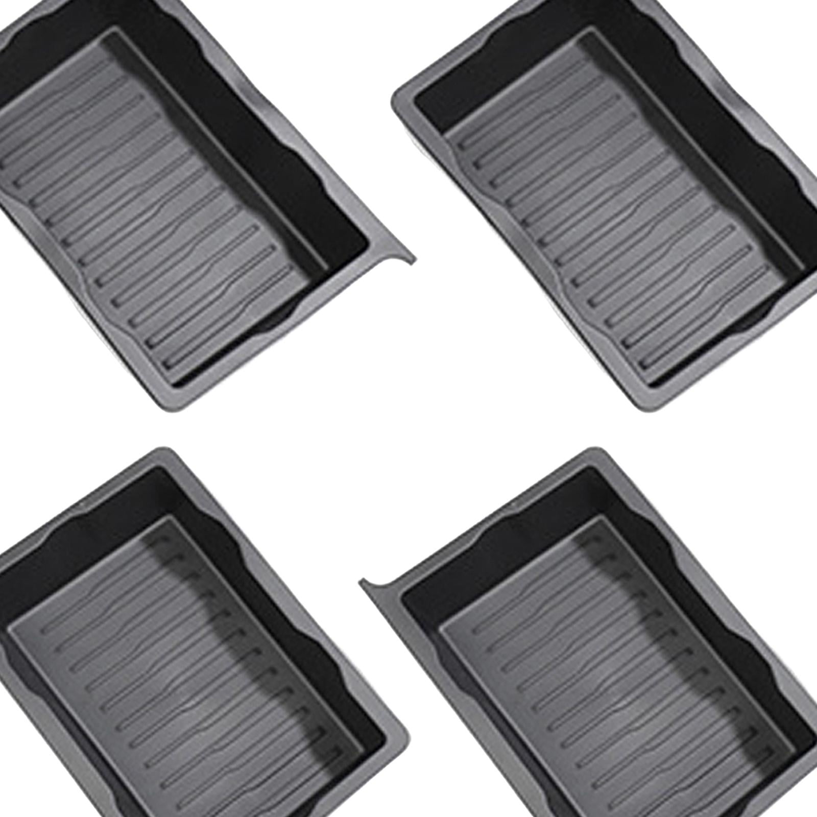 4x Under Seat Storage Box Hidden Tray Interior Accessories Replacement Container