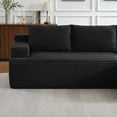 thumbnail image 4 of Miniyam L-Shaped Cloud Sectional Sofa with Deep Seat, No Assembly Required, Modular Couches Sleeper for Living Room, Bedroom, Apartment, Black (Right Facing Chaise), 4 of 12