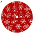 thumbnail image 2 of Hariumiu Lace-up Christmas Tree Skirt 90cm Christmas Tree Skirt Fringed Santa Claus Snowflake Tree Stocking Gift Box Print Lace-up Holiday Indoor Decoration, 2 of 7
