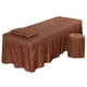 thumbnail image 2 of Falda para camilla de masaje de 190 x 80 cm, funda de almohada y taburete. café, 2 of 8
