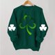 thumbnail image 2 of TaTaai Women Fashion St. Patrick's Day Print Crew Neck Long Sleeve Sweatshirt Casual Loose Pullover Tops for Daily Street Office Commute Wear Soft Comfortable No Hood Tops Gift, 2 of 7