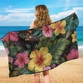 thumbnail image 4 of KUIFORTI Tropical Flower Print Car Cushion Seat Covers Lightweight Automotive Towels Seat Protector Cover Blanket for Cars Outdoor Sport Activities Washable Front Protector, 4 of 7