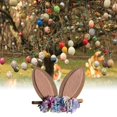 thumbnail image 6 of Zhaomeidaxi Easter Cloth Bunny Ear with Flowers Easter Day Festive Headband Lovely Rabbit Ear Shape Hairband Decor Beautiful Fine Knitted Cloth Headband Decor for Home Party, 6 of 9