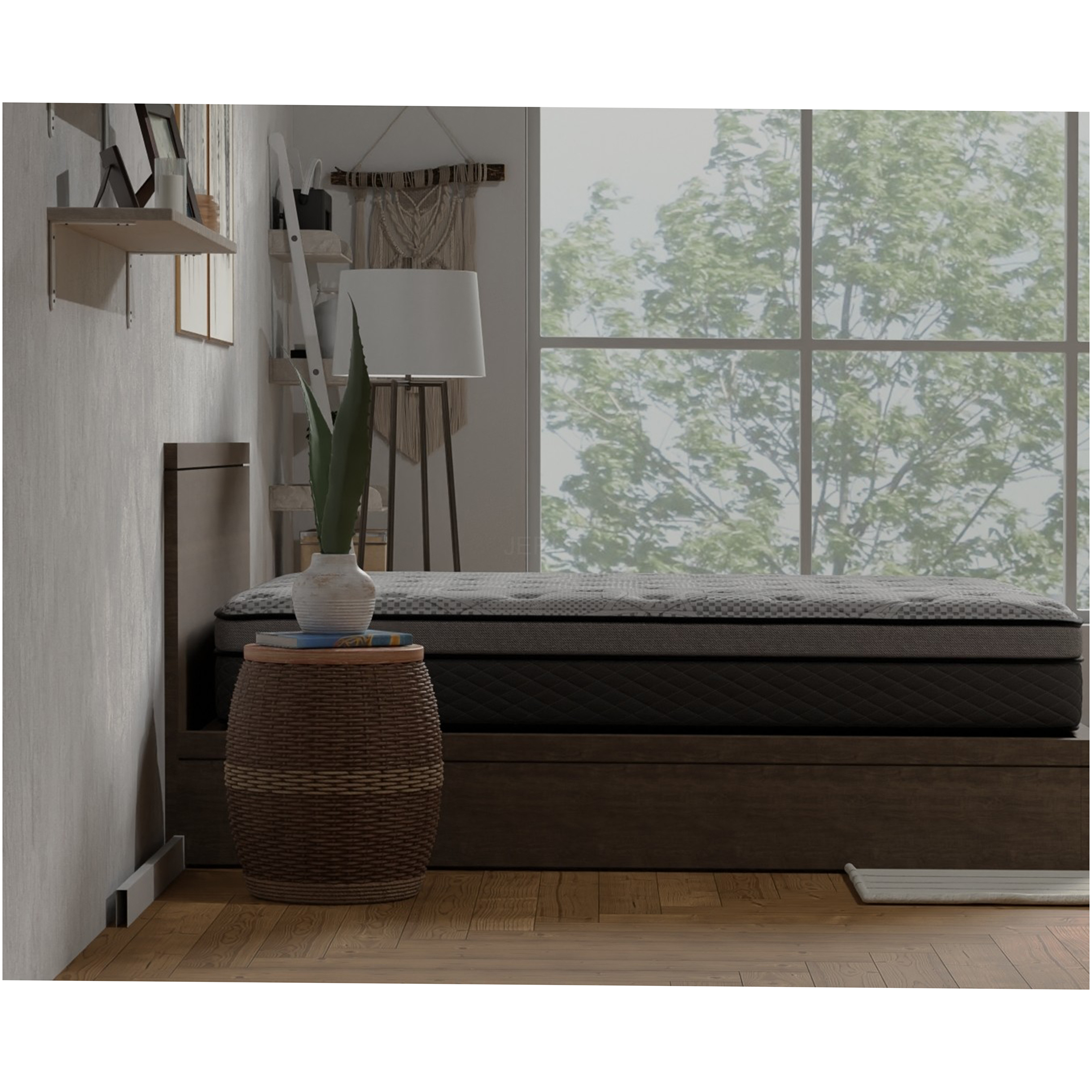JERFIT 12 Inch King Size Mattress, Medium Firm Hybrid Mattress with Gel Infused Memory Foam Pocket Springs for Cooler Sleep, Motion Isolation, Edge Support