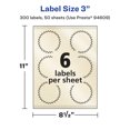 thumbnail image 6 of Avery Pearlized Ivory Starburst Labels, 3", 300ct, 6 of 11