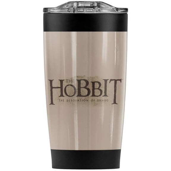 The Hobbit/Textured Logo Stainless Steel Tumbler 20 oz Coffee Travel Mug/Cup, Vacuum Insulated & Double Wall with Leakproof Sliding Lid | Great for Hot Drinks and Cold Beverages