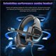 thumbnail image 5 of Methold Auriculares para juegos Micrófono giratorio USB Multifuncional Durable Estéreo de alta Jack de 3,5 mm Auriculares con cable Cables de audio/vídeo negro+azul, 5 of 6