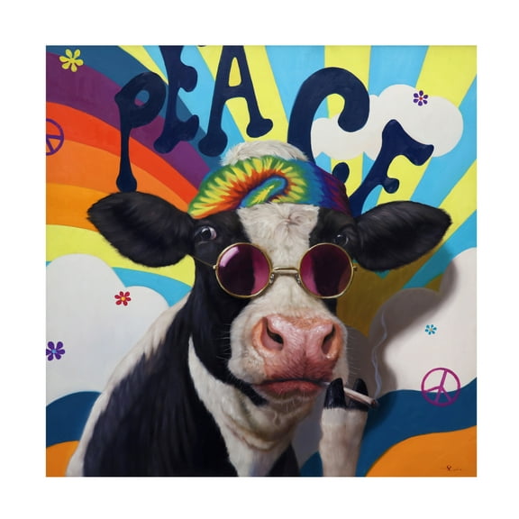 Canvas Wall Art - Lucia Heffernan 'Grazing Daze' Wall Art for Living Room, Bedroom, or Office Décor by Trademark Fine Art - 14 x 14 Inches