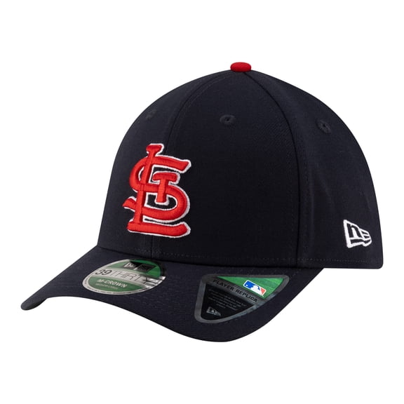 Men's New Era  Black St. Louis Cardinals Player Replica 39THIRTY M-Crown Flex Hat