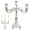 Silver, variant on VKQNRGS 3 Candle Metal Candelabra Candlestick 12 Inches Tall Classic Candle Holder for Wedding Event Party Hotel Decoration,Silver