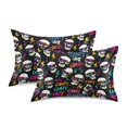 thumbnail image 2 of Haosy Satin Pillowcase for Hair and Skin Standard Cooling Silk Pillow Case with Envelope Closure Crazy Cool Skull 20"x26", 2 of 9