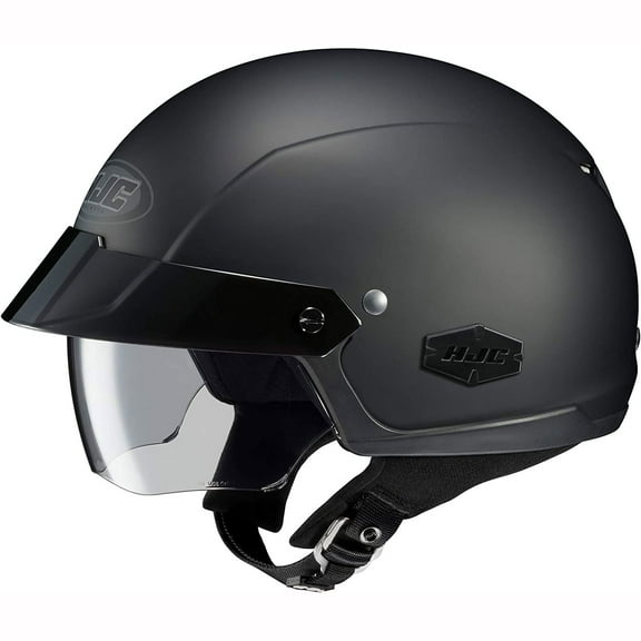 HJC IS-Cruiser Solid Motorcycle Half Helmet Flat Black Rubbertone XL