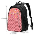 thumbnail image 5 of Pofeuu Chocolate with Flowing Cream Print Storage Laptop Backpack with USB Charging Port[Water Resistant] College Computer Bookbag Fits, 5 of 7