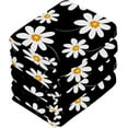 thumbnail image 4 of SKYSONIC Daisy Flower Washcloths Set of 6, Highly Absorbent Soft Cotton Fingertip Towels for Bathroom, Kitchen, Gym, Spa, Home Decor 12 x 12 Inch, 4 of 7