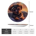 thumbnail image 2 of Honeii Puppy Lying On A Cloud Print Elegant Bone China Decorative Plate, Porcelain Plate,Art Crafts,Ceramic Ornaments for Home Office Wall Decor-7in, 2 of 6