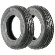 eCustomrim 2-Pk ST145/R12 Steel Belted Radial Trailer Tire Load E 1520# 145/R12 145R12