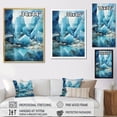 thumbnail image 4 of Designart "Blue Glacier Crystalline Wonderland I" Landscape & Nature Floater Framed Wall Art Print, 4 of 7