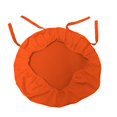 thumbnail image 1 of Funda para Cojín de Silla LA Linen Popelina de Poliéster Paquete de 4 Naranja, 1 of 2