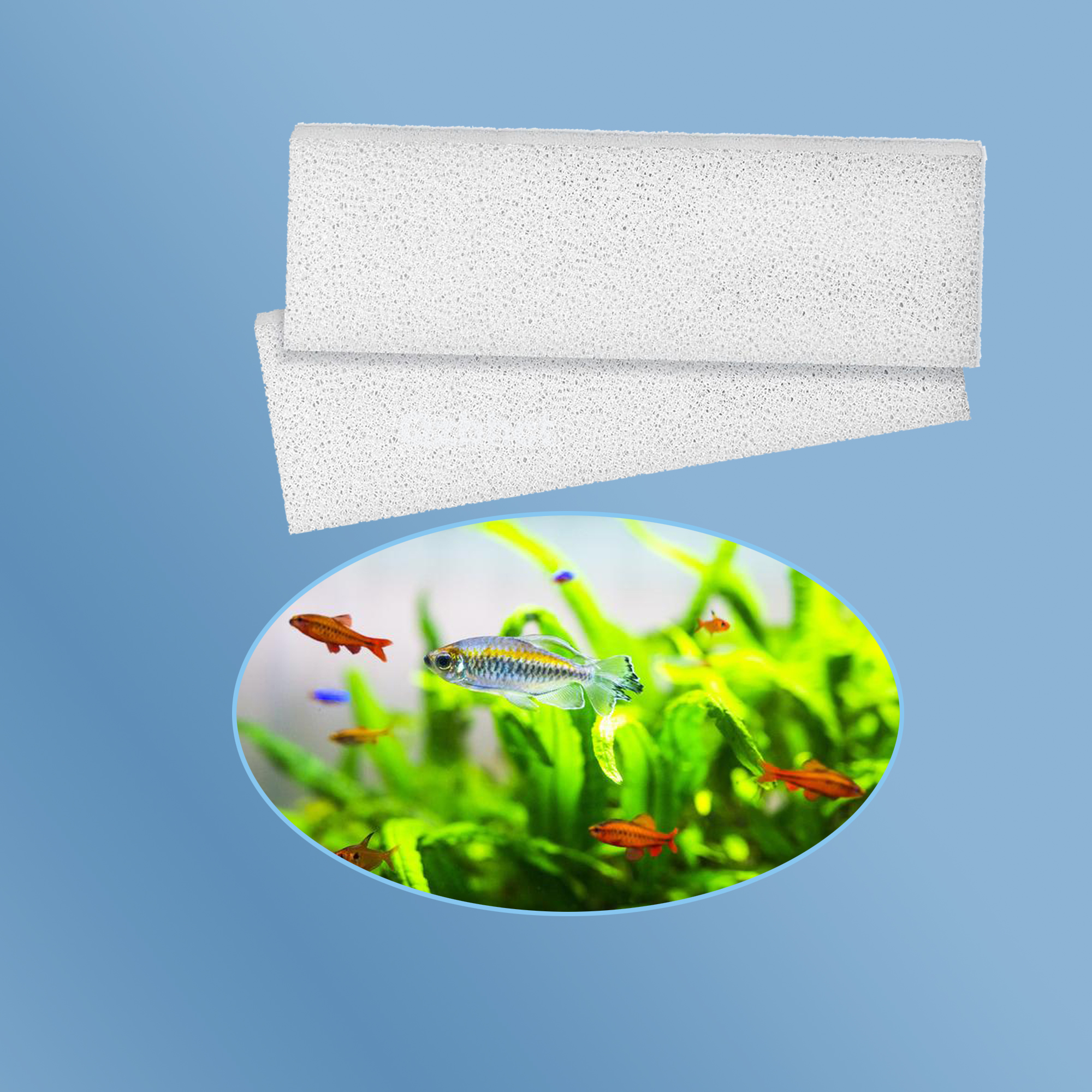 Qzbhct 16 Pcs Foam Filter Pads Compatible with Fluval U4 Canister Filter Aquarium Bio Sponge Replacement