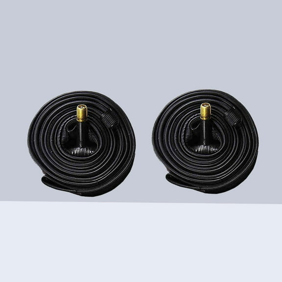 Worgeous 2PCS Bike Inner Tube Cycling Tire US Rubber Tube Wide Tire for Mountain Bike 26x1.5 Black