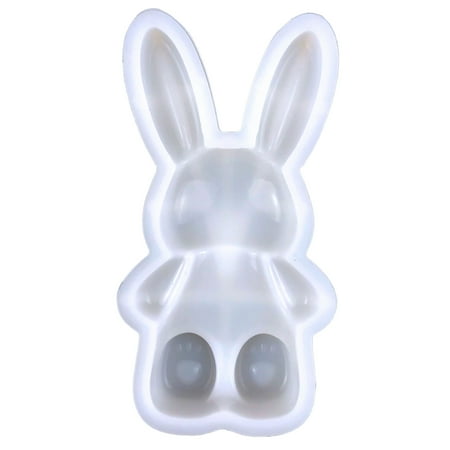 

Whigetiy Cartoon Easter Rabbit Mold Easter Egg Silicone Mold DIY Tool Handmade for Cake Topper Decoration Ice Cream Dessert