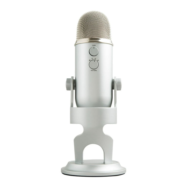 Blue Microphones Yeti Mic (Silver) with Boom Arm, Shock Mount and Pop  Filter - YETISILVER-SHOC