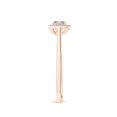 thumbnail image 3 of ANGARA Natural Cushion Diamond Halo Engagement Ring in 14K Rose Gold for Women (Size-4mm| Color-K| Clarity-I3) | April Birthstone, Birthday, Anniversary, Jewelry Gift for Women | Natural Diamond Ring, 3 of 9
