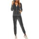 thumbnail image 3 of Conjunto de sudadera de dos piezas para mujer, suéter de cuello redondo delgado de manga larga, conjunto de pantalones cómodos superiores, otoño 2023, 3 of 5
