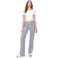thumbnail image 4 of CALI1850 Women's Casual Linen Pants 32" Inseam Oceanside Drawstring Smoked Waist Lounge Beach Pants With Pockets, 4 of 5