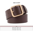thumbnail image 5 of HUGFEGWE Ceinture en Cuir PU pour Femmes Réglable Lignes de Couture Fines Mode Décontractée Boucle à Ardillon pour Pantalon Robe CJB91-76343, 5 of 5