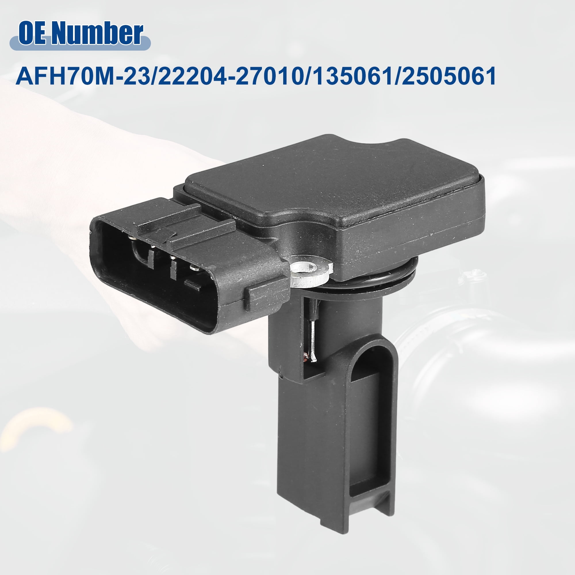 Car Mass Air Flow MAF Sensor Replacement Fit for TOYOTA No.AFH70M-23/22204-27010 Black