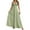 Green, variant on Summer for Women Sleeveless Spaghetti Strap Deep V Neck Tie Knot Backless Flowy Ruffle Maxi Beach Vacation Dress