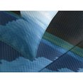 thumbnail image 4 of Ambesonne Shark Quilted Bedspread Set 3 Pcs, Fin Sea Surface Danger, Queen Size, Pale Blue Violet, 4 of 5