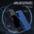 thumbnail image 3 of for Samsung Galaxy S25 Plus Case, Heavy Duty Shockproof Drop Protective Hybrid 3 Layer Full Body Rugged Military Grade Protection Hard PC Phone Cover For Samsung Galaxy S25 Plus, Royalblue/Black, 3 of 7