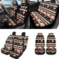 thumbnail image 2 of Uorisanigo Aztec Western Horse Interior Accessories Set of 18,Front Back Seat Cover Full Set+Seat Belt Pads+Steering Wheel Covers+Car Coasters+Armrest Cover+Headrest+Shift Knob+Hand Brake Covers, 2 of 7