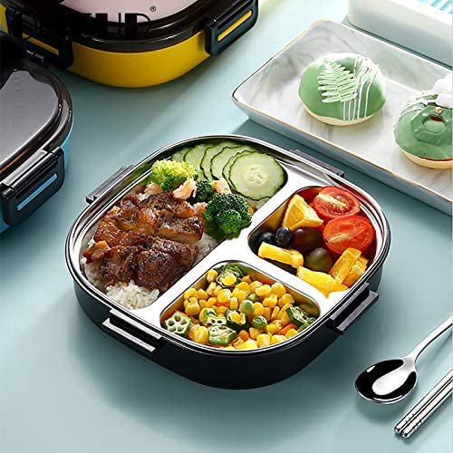 Fiambrera Bento Boxes, Accesorios de Cocina para Calentar Recipientes de Comida para Niños, Preparados Antes de las Comidas (Color : AMARILLO) JM