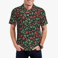 thumbnail image 3 of Balery Strawberry Printed Men’s Short Sleeve Polo Shirt, Midweight Men's Shirt,Golf Polo shirts -Large, 3 of 9