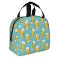 thumbnail image 2 of Fotbe Beer Bolsa Térmica con Estampado y Forro de Aluminio Grueso Bolsa de Almuerzo con Bolsillo Frontal para Hombres y Mujeres, Ideal para Trabajo, Escuela, 2 of 8