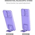 thumbnail image 2 of Compatible with Samsung S20 FE Case with Slide Camera Cover, Samsung Galaxy S20 FE 5G Phone Case with Stand Shockproof Hard PC Cases (Purple), 2 of 14