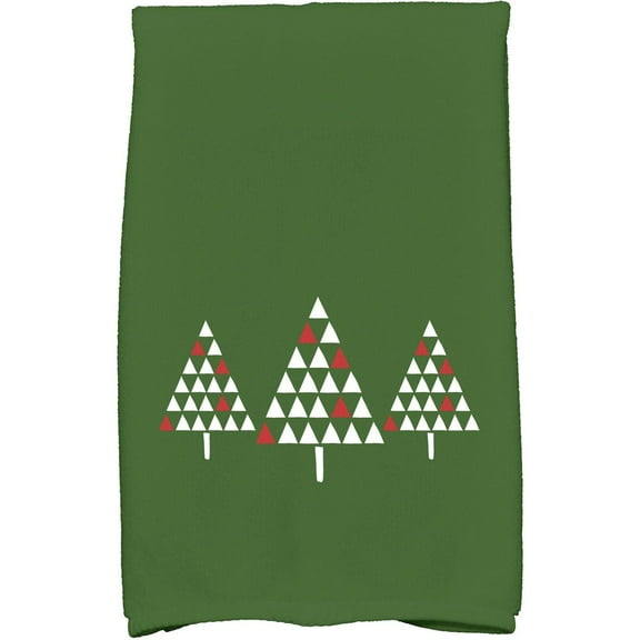 Simply Daisy 18" x 30" Trio of Trees Holiday Geometric Print Kitchen Towel
