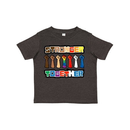 

Inktastic Stronger Together with Pride Large Gift Toddler Boy or Toddler Girl T-Shirt