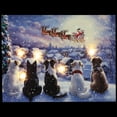 thumbnail image 3 of Northlight LED Lighted Dogs and Santa's Sleigh Christmas Canvas Wall Art - 12" x 15.75", 3 of 9