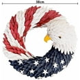 thumbnail image 7 of American Eagle Wreath, Americana Patriotic Wreath USA July 4th Wreath, Glory Patriotic American Flag Wreath for Front Door Window Wall Decoration (15" ), 7 of 7
