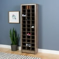 thumbnail image 2 of Prepac Space-Saving Drifted Gray Shoe Storage Cabinet, 2 of 6
