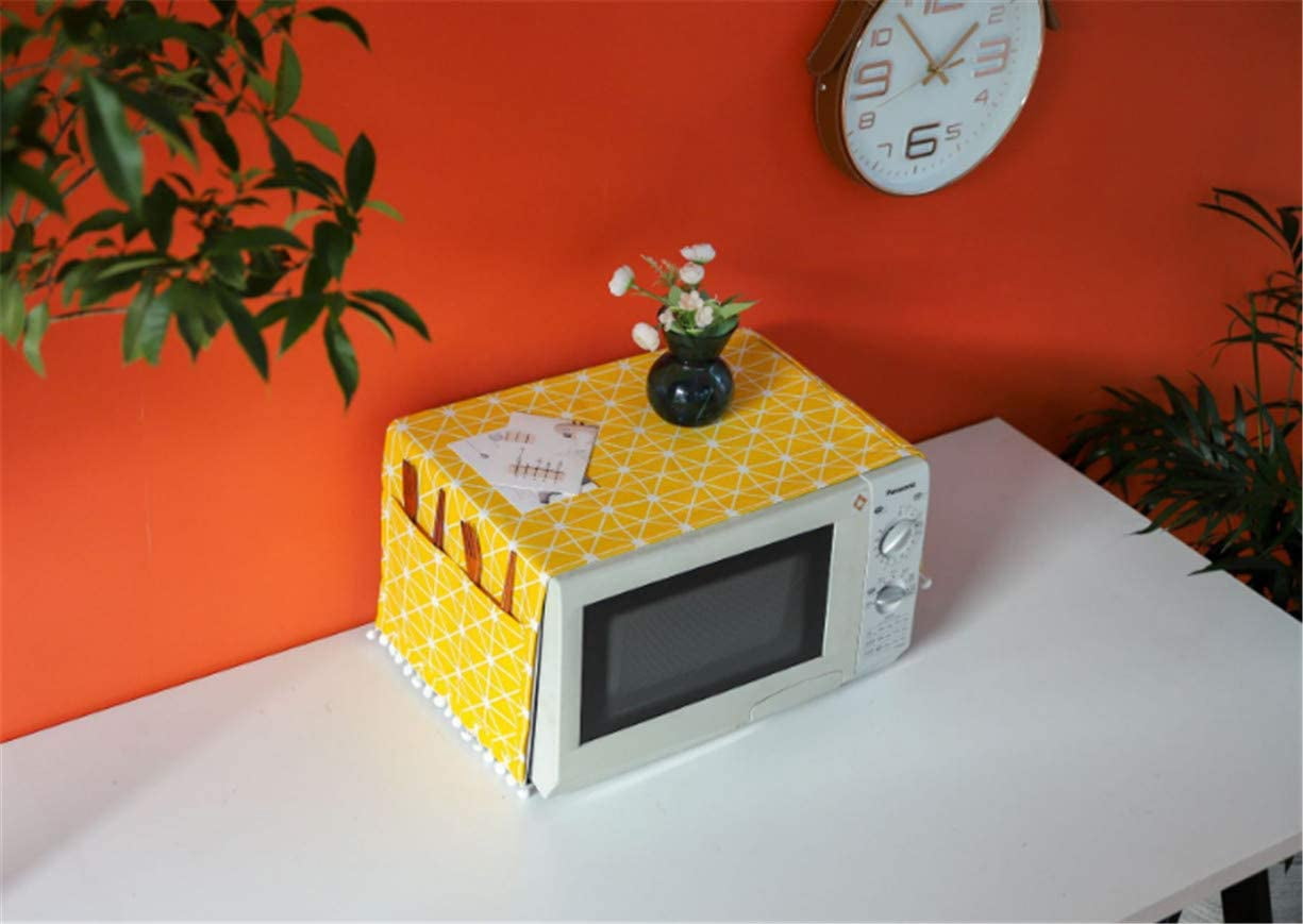 Housse De Protection Motif Marbre Pour Micro-ondes Et Grille-pain - Taille S Ou L - Toile Lavable Avec Poignée