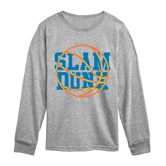 Instant Message - Slam Dunk Basketball Long Sleeve Graphic T-Shirt