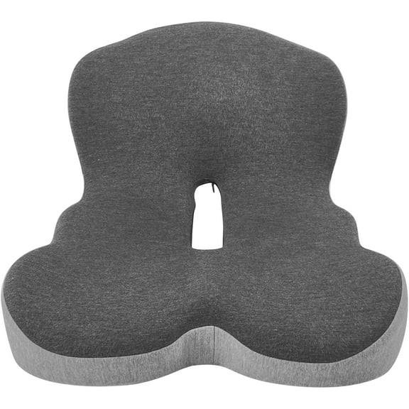 Buttocks Cushions Office Chair Cushion with Backrest (Classic Gray)